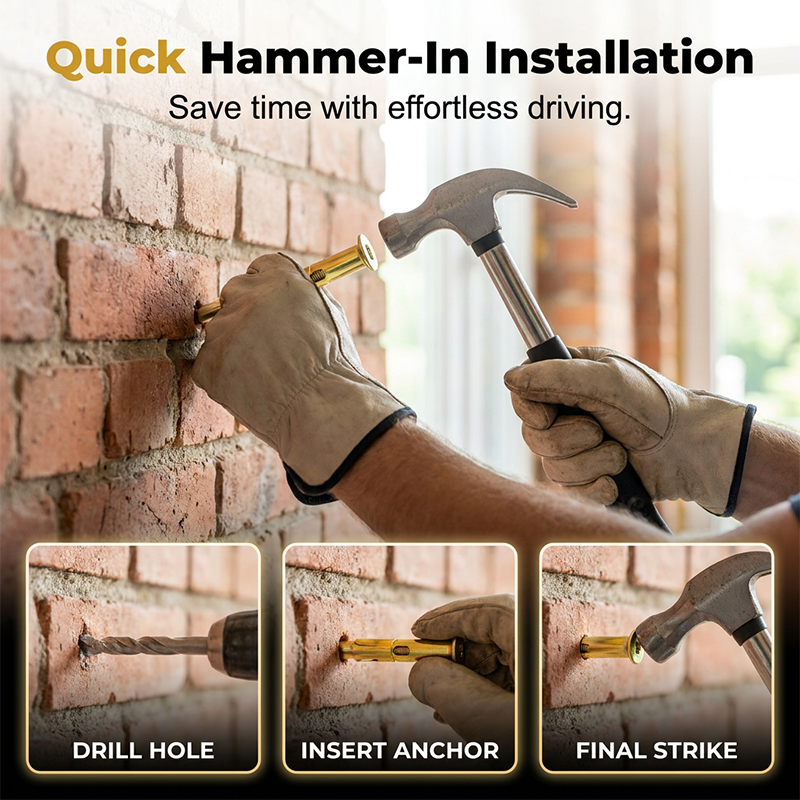 ⚒️🔨 PROMO FLASH 50% ! Set de 60 Ancres à Marteau Professionnelles – Acier Galvanisé Haute Résistance, pour Béton & Brique, Fixation Rapide & Sécurisée 🧱