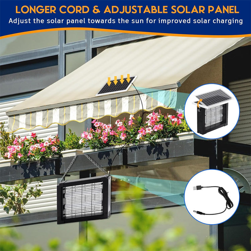 Destructeur d’insectes solaires haute puissance 3500 V pour l'intérieur et l'extérieur