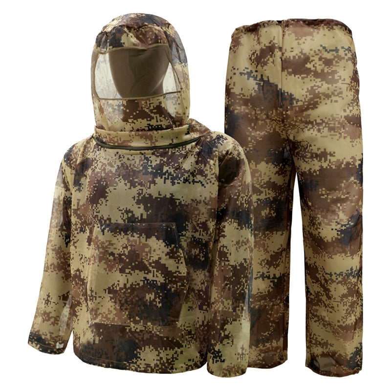 📢⏰🌿 PROMO FLASH 50% ! Combinaison Anti-Moustiques Légère avec Capuche – Tissu Maille Respirant, Panneau Facial Transparent, 7 Motifs Camouflage, Cordons Ajustables, Parfaite pour Randonnée & Pêche 🦟