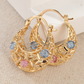 🌙PROMO LIMITÉE 50% DE RÉDUCTION✨Boucles d'Oreilles Croissant – Plaqué Or, Émaillé, Filigrane✨