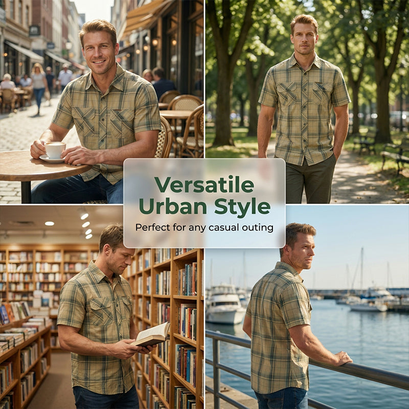 👔 PROMO LIMITÉE 50% DE RÉDUCTION ! ✨ Chemise à Carreaux pour Homme – Léger, Décontracté, Polyvalent 🍁