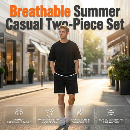 🌀🌸✨ OFFRE LIMITÉE 50% DE RÉDUCTION! Ensemble T-Shirt & Short Tendance Texturé Gaufre – Motif Grille Moderne, Ceinture Élastique, Couleurs Polyvalentes – À Porter avec Baskets ou Sandales – Cool Sans Effort 😎