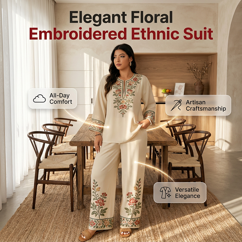 🌸PROMO EXCEPTIONNELLE -50%🌿Ensemble Chemisier & Pantalon Large – Tissu Premium, Tombé Parfait✨