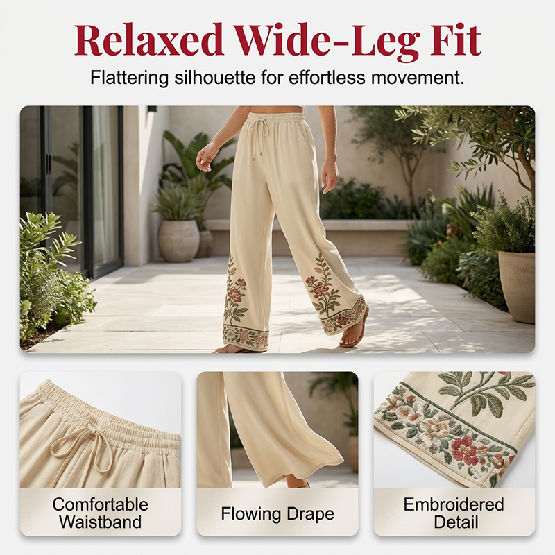 🌸PROMO EXCEPTIONNELLE -50%🌿Ensemble Chemisier & Pantalon Large – Tissu Premium, Tombé Parfait✨
