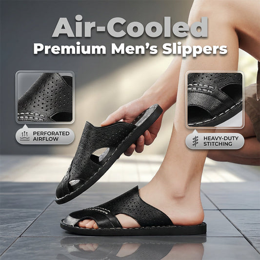 Chaussons Homme en Similicuir à Bout Fermé