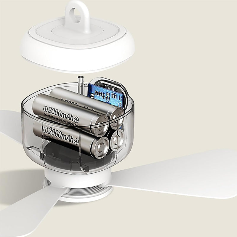 Ventilateur de Plafond Rechargeable avec Éclairage LED