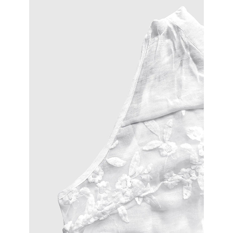 👗PROMO FLASH 50%🌸Chemisier Femme sans Manches en Dentelle Florale – Col en V, Tissu Léger Respirant, Style Romantique & Élégant, Parfait pour Toutes Occasions✨