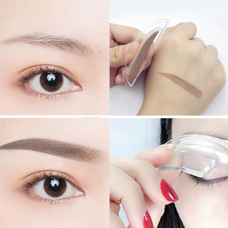 💎Achetez 1 obtenez 1 gratuit🎁Tampon à sourcils instantané et ajustable avec poudre à sourcils bicolore
