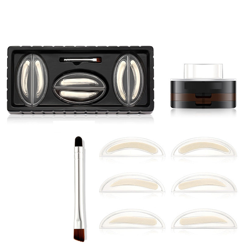 💎Achetez 1 obtenez 1 gratuit🎁Tampon à sourcils instantané et ajustable avec poudre à sourcils bicolore