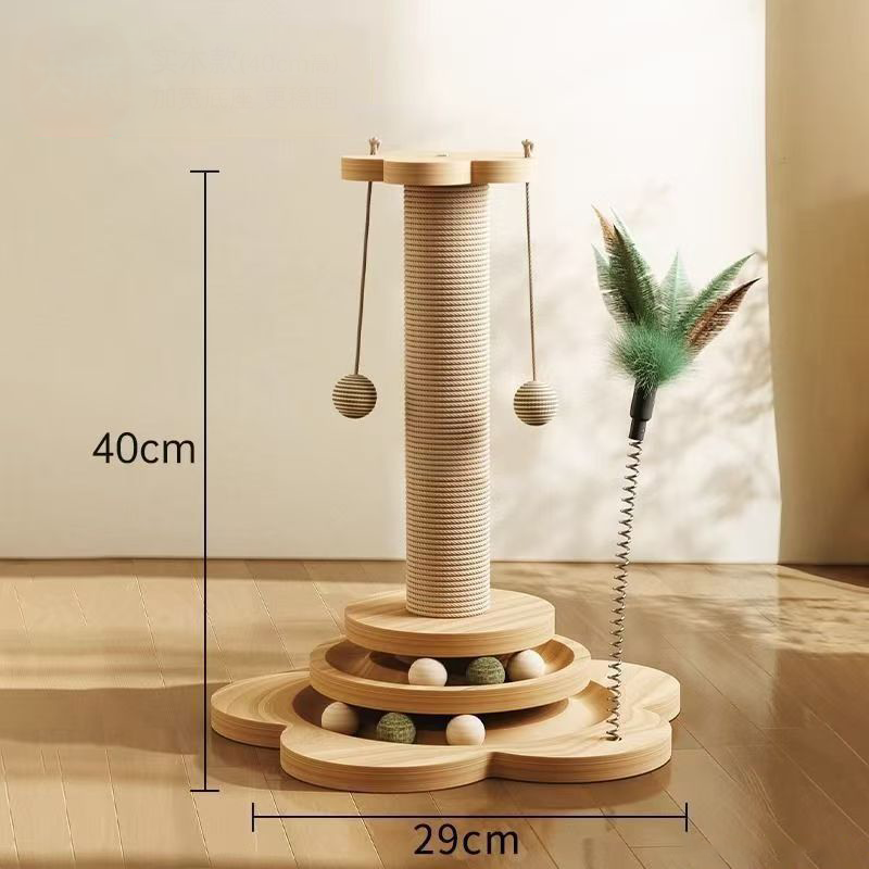 Centre d'activités multifonctionnel pour chat avec griffoir et jouets