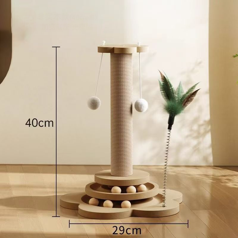 Centre d'activités multifonctionnel pour chat avec griffoir et jouets