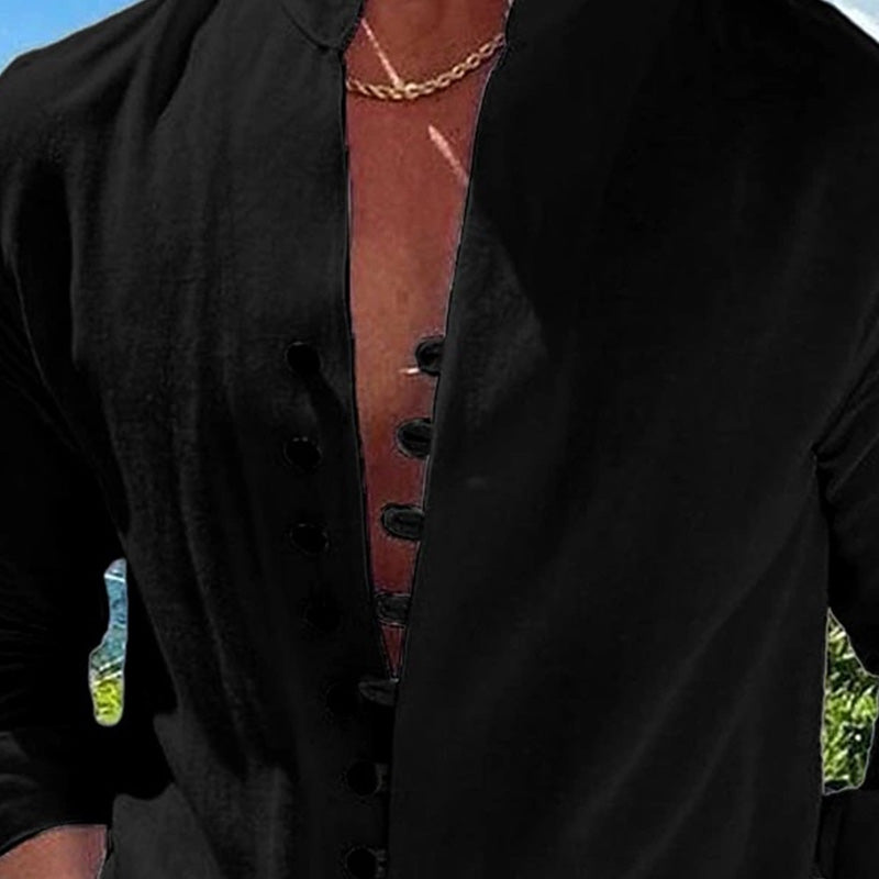 👕50% DE RÉDUCTION MAINTENANT ! 🌊 Chemise de plage d'été boutonnée en lin pour homme – Respirante, légère et coupe décontractée – parfaite pour les vacances au bord de la mer, les barbecues ou les journées ensoleillées ☀️