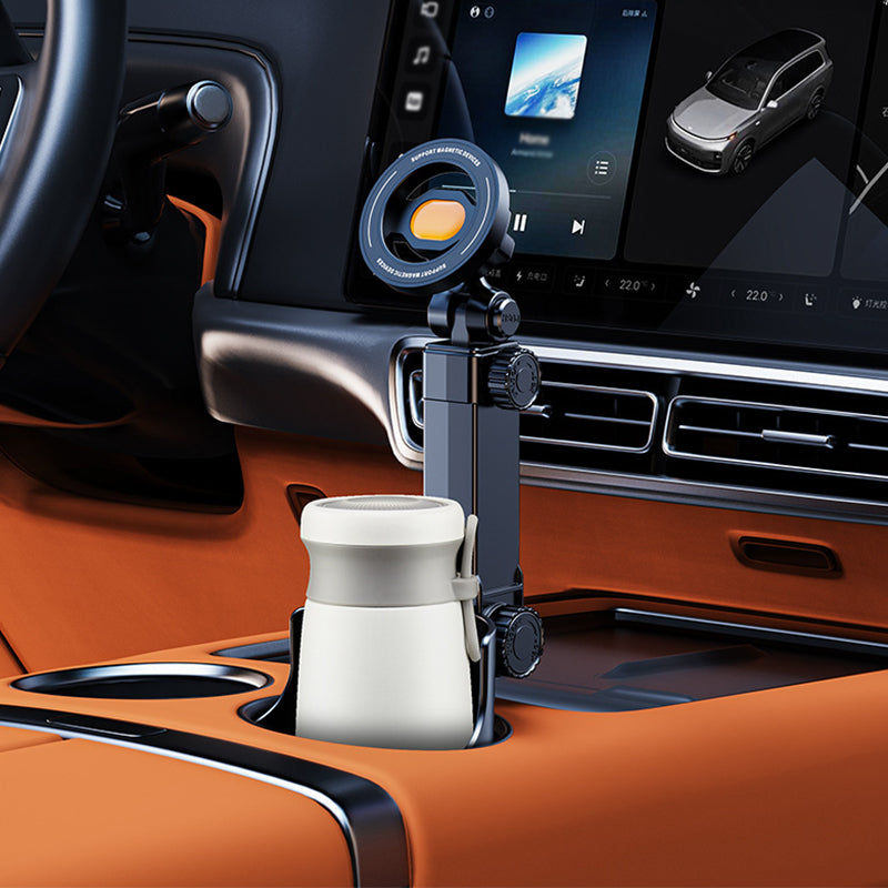 🥤Support pour téléphone à fixer sur le porte-gobelet de la voiture – orientable à 360°🧲