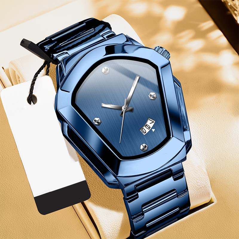 ⏳PROMO LIMITÉE 50%⌚Montre Homme Quartz Cadran Losange – Acier Inoxydable, Cadran Dégradé, 8 Combinaisons, Style Unique & Élégant✨