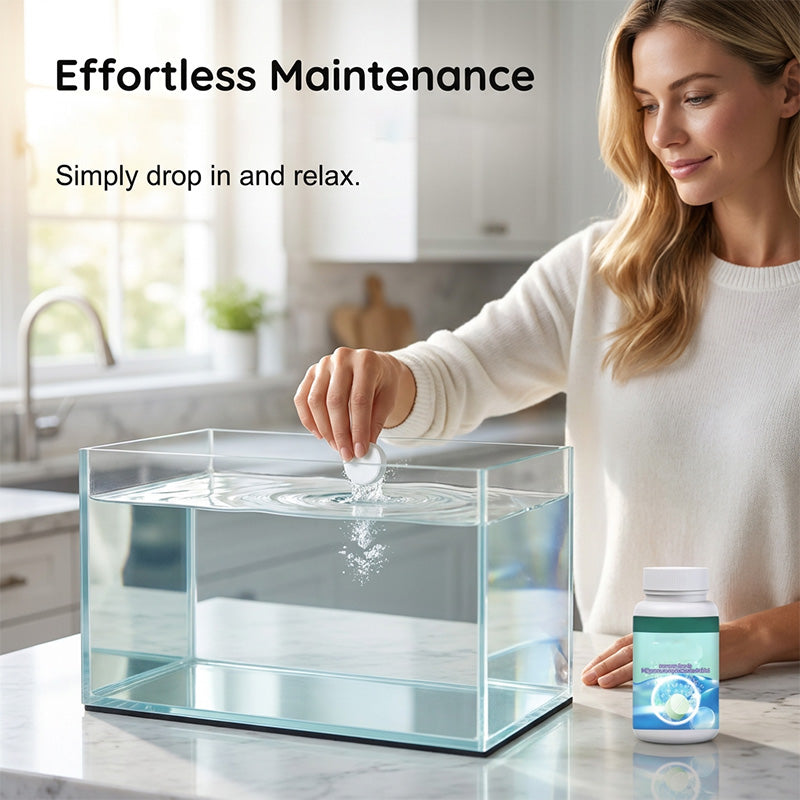 ✅PROMO FLASH 50%🐠Comprimés Effervescents Purifiant pour Aquarium – 100 comprimés, Clarification Rapide, Élimine Algues & Odeurs, Pour Tous Types d'Aquariums✨