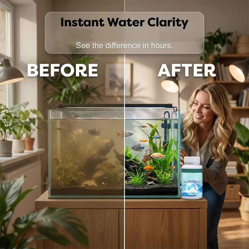 ✅PROMO FLASH 50%🐠Comprimés Effervescents Purifiant pour Aquarium – 100 comprimés, Clarification Rapide, Élimine Algues & Odeurs, Pour Tous Types d'Aquariums✨