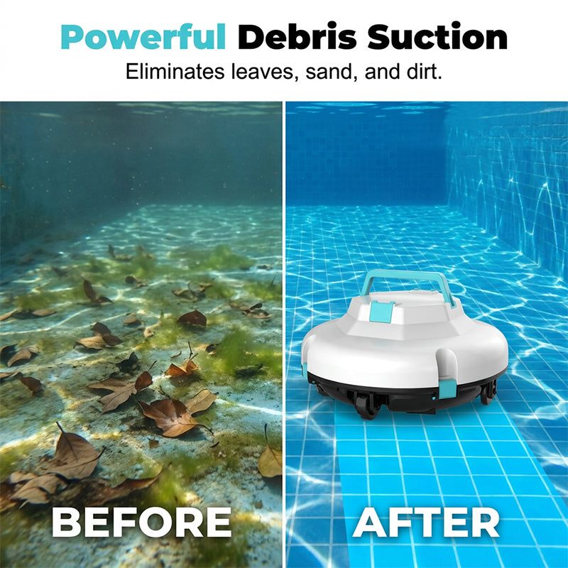 Robot de Piscine Sans Fil Intelligent à Aspiration Puissante