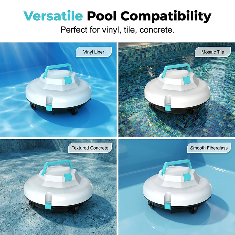 Robot de Piscine Sans Fil Intelligent à Aspiration Puissante