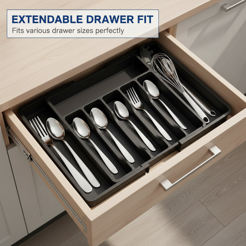 Range-couverts extensible pour cuisine