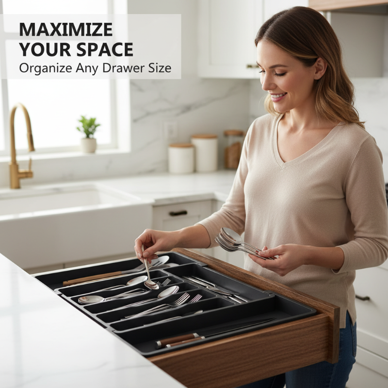 Range-couverts extensible pour cuisine