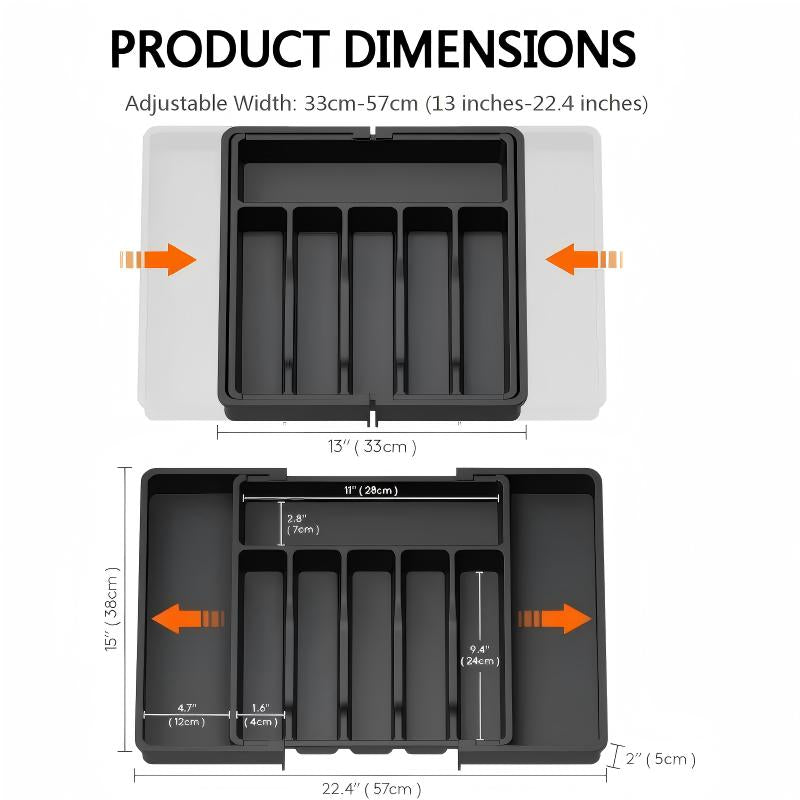 Range-couverts extensible pour cuisine