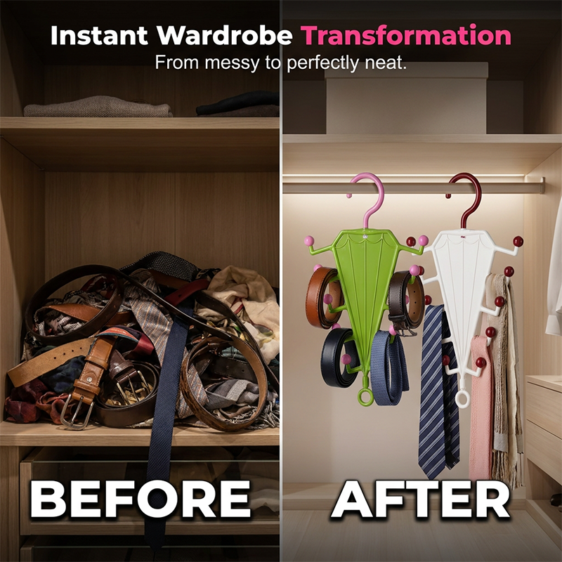 ✨Un acheté un offert 👔Rangement V‑shaped double face – Portant de rangement multifonction