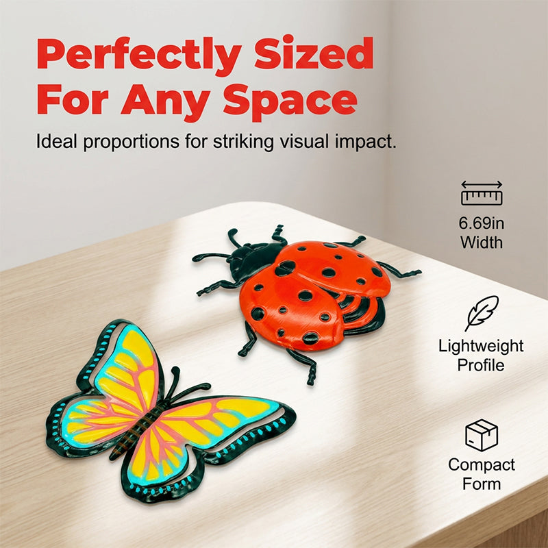 🐝OFFRE LIMITÉE À -50 %✨Décorations murales 3D d’insectes – Abeille, Papillon, Coccinelle – Résistantes aux intempéries