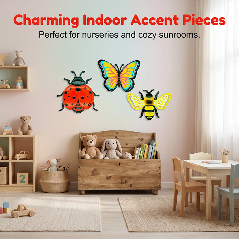 🐝OFFRE LIMITÉE À -50 %✨Décorations murales 3D d’insectes – Abeille, Papillon, Coccinelle – Résistantes aux intempéries