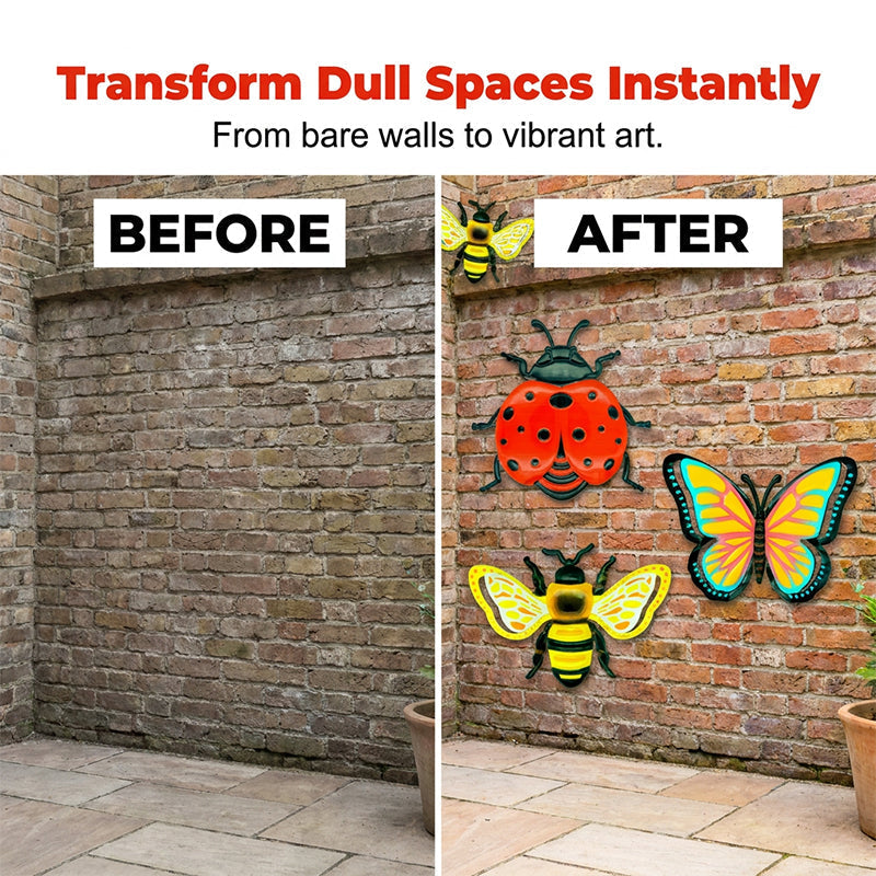 🐝OFFRE LIMITÉE À -50 %✨Décorations murales 3D d’insectes – Abeille, Papillon, Coccinelle – Résistantes aux intempéries