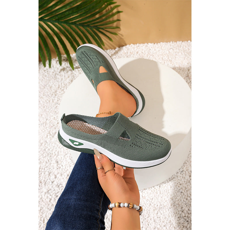 👟✨Chaussures décontractées en maille respirante pour femmes👩‍💼Sans lacets, dessus tricoté aéré, Chic et confortables pour le bureau, les courses ou les sorties du week-end 👜🌿🐾