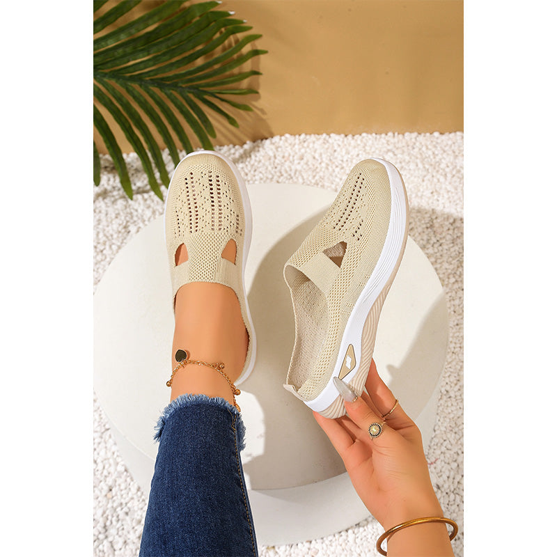 👟✨Chaussures décontractées en maille respirante pour femmes👩‍💼Sans lacets, dessus tricoté aéré, Chic et confortables pour le bureau, les courses ou les sorties du week-end 👜🌿🐾