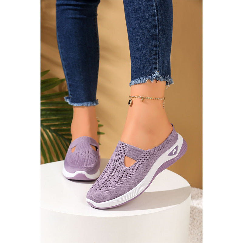 👟✨Chaussures décontractées en maille respirante pour femmes👩‍💼Sans lacets, dessus tricoté aéré, Chic et confortables pour le bureau, les courses ou les sorties du week-end 👜🌿🐾