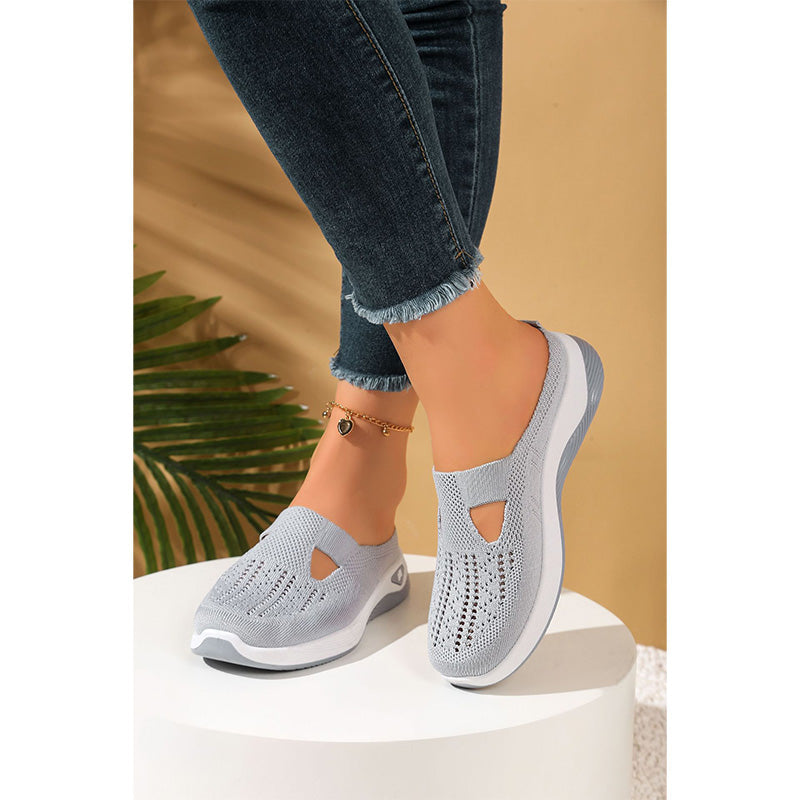 👟✨Chaussures décontractées en maille respirante pour femmes👩‍💼Sans lacets, dessus tricoté aéré, Chic et confortables pour le bureau, les courses ou les sorties du week-end 👜🌿🐾