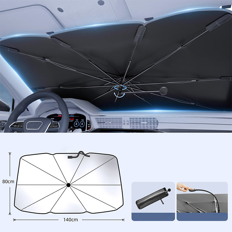 🛡️ PROMO LIMITÉE 50% DE RÉDUCTION ! ✨ Pare-soleil Pliable pour Voiture – Réflexion 99% Chaleur, Poignée Flexible 🌞