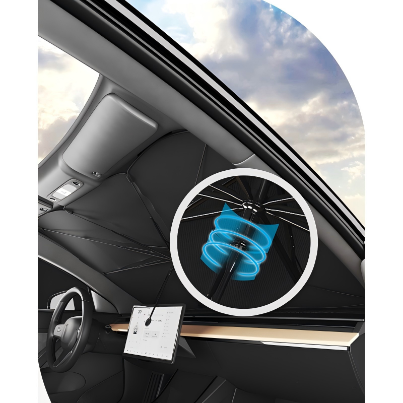🛡️ PROMO LIMITÉE 50% DE RÉDUCTION ! ✨ Pare-soleil Pliable pour Voiture – Réflexion 99% Chaleur, Poignée Flexible 🌞