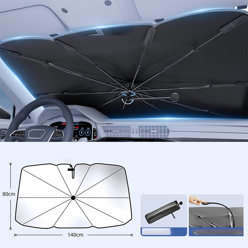 🛡️ PROMO LIMITÉE 50% DE RÉDUCTION ! ✨ Pare-soleil Pliable pour Voiture – Réflexion 99% Chaleur, Poignée Flexible 🌞