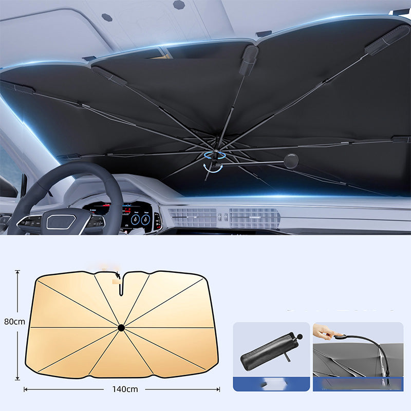 🛡️ PROMO LIMITÉE 50% DE RÉDUCTION ! ✨ Pare-soleil Pliable pour Voiture – Réflexion 99% Chaleur, Poignée Flexible 🌞