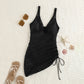 Robe de bain une pièce pour femme avec jupe froncée