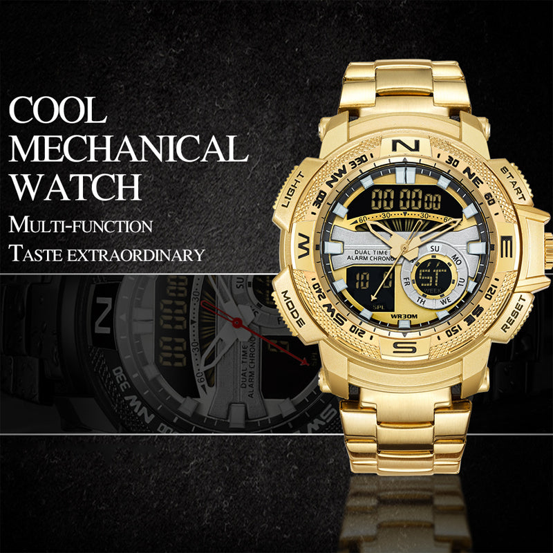 ⌚ PROMO LIMITÉE -50% ! ✨ Montre Sport Homme Double Affichage – Analogique-Numérique, Étanche 3ATM, Multi-Fonction ⏱️