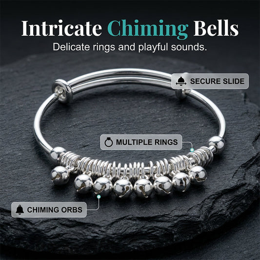 📢📢50 % DE RÉDUCTION⏰Bracelet délicat clochettes en argent – Réglable, léger & finition polie – Parfait comme cadeau ou accessoire quotidien – tintement doux au poignet 🔔