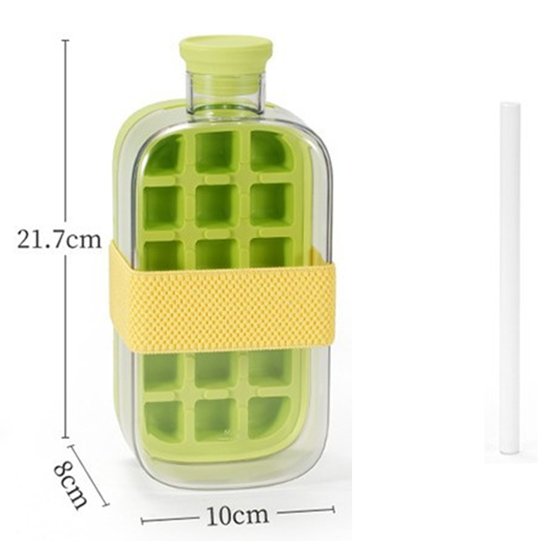 🏋️‍♂️ PROMO LIMITÉE -50% ! 🚰 Bouteille Cocktail 2-en-1 avec Moule à Glaçons Intégré – Sans BPA, Silicone Alimentaire, Anti-Fuite, 500ml/800ml, Idéale Gym & Outdoor 💪