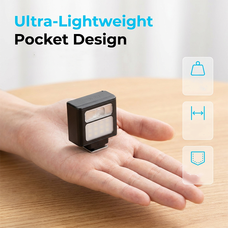 📸Flash rechargeable pour appareil photo, format de poche