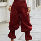 🎉Pantalon plissé lanterne à manchettes froncées pour femme