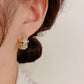 Boucles d’Oreilles Créoles Élégantes à Grappes Florales Scintillantes