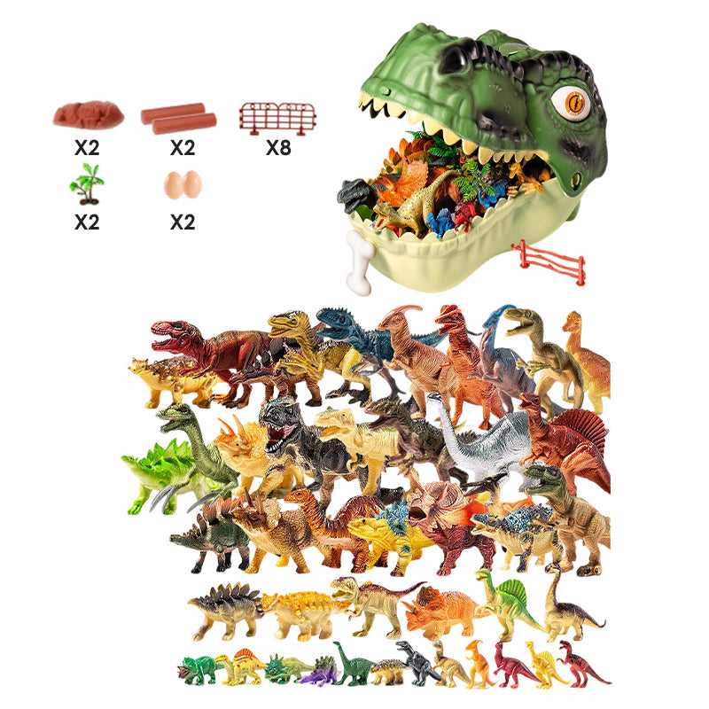 🦕PROMO FLASH 50%🦖Kit Éducatif Dinosaures 46/52/64 Pièces – Fossiles, Outils, Boîte T-Rex, Parfait pour Jeu Créatif & Découverte des Petits Paléontologues🌿