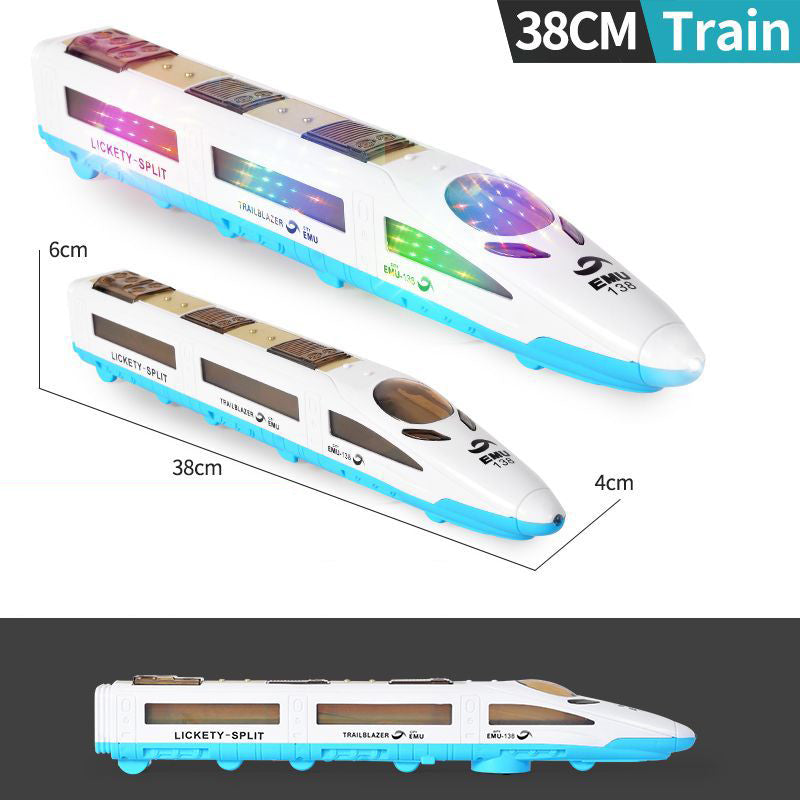 Train jouet électrique à grande vitesse avec lumières et musique