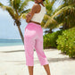 👖 50 % DE RÉDUCTION EN CE MOMENT ! 💐 Pantalon capri à carreaux d'été pour femme