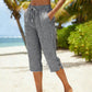👖 50 % DE RÉDUCTION EN CE MOMENT ! 💐 Pantalon capri à carreaux d'été pour femme