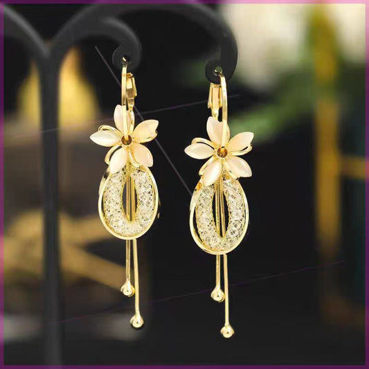 🌸PROMO LIMITÉE 50% DE RÉDUCTION✨Boucles d'Oreilles Fleurs & Pompons – Iridescentes, Scintillantes, Dynamiques✨