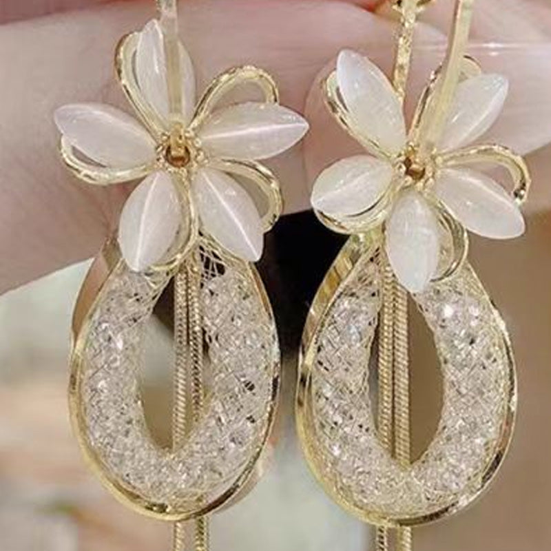 🌸PROMO LIMITÉE 50% DE RÉDUCTION✨Boucles d'Oreilles Fleurs & Pompons – Iridescentes, Scintillantes, Dynamiques✨